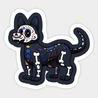 Day Of The Dead Dog Sticker